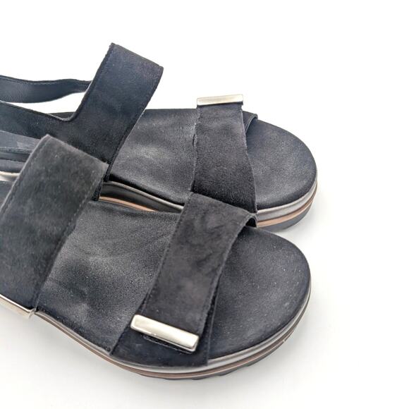 Mephisto Dominica Platform Sandals Women's Black Velsport Size US7 EU37 - Picture 12 of 12